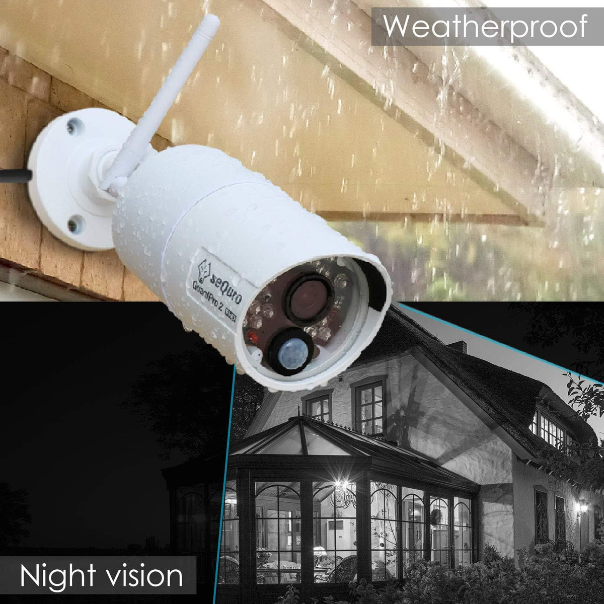 Wireless Security Camera System with Monitor, 1080P Night Vision X61047