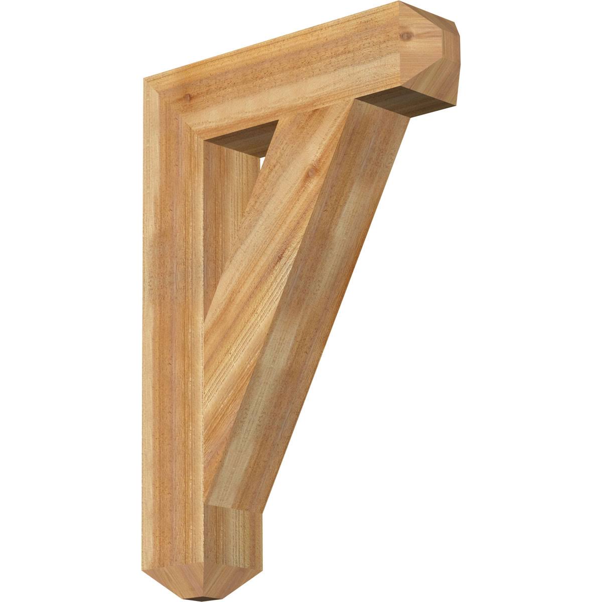 Traditional Craftsman Rough Sawn Bracket, Western Red Cedar Q828035