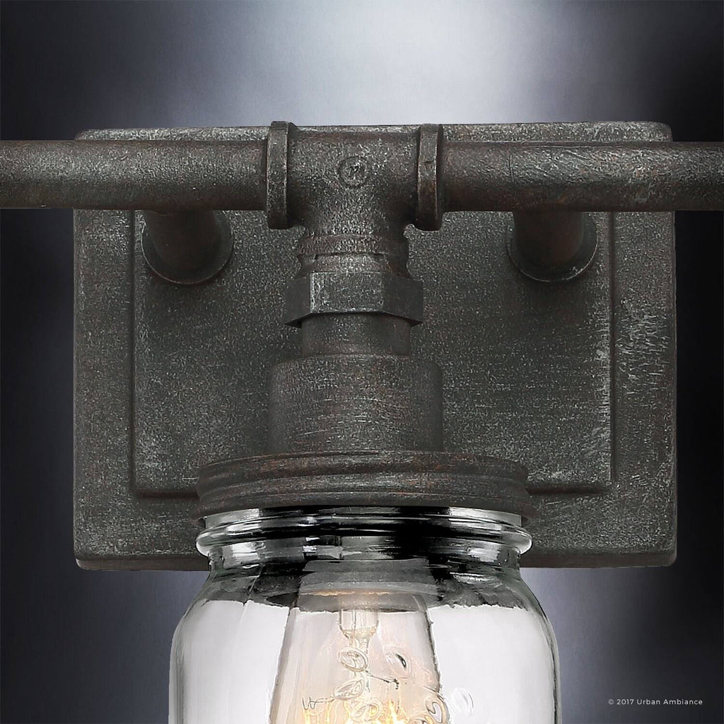 Industrial Bathroom Light, Medium Size, Antique Black R3981