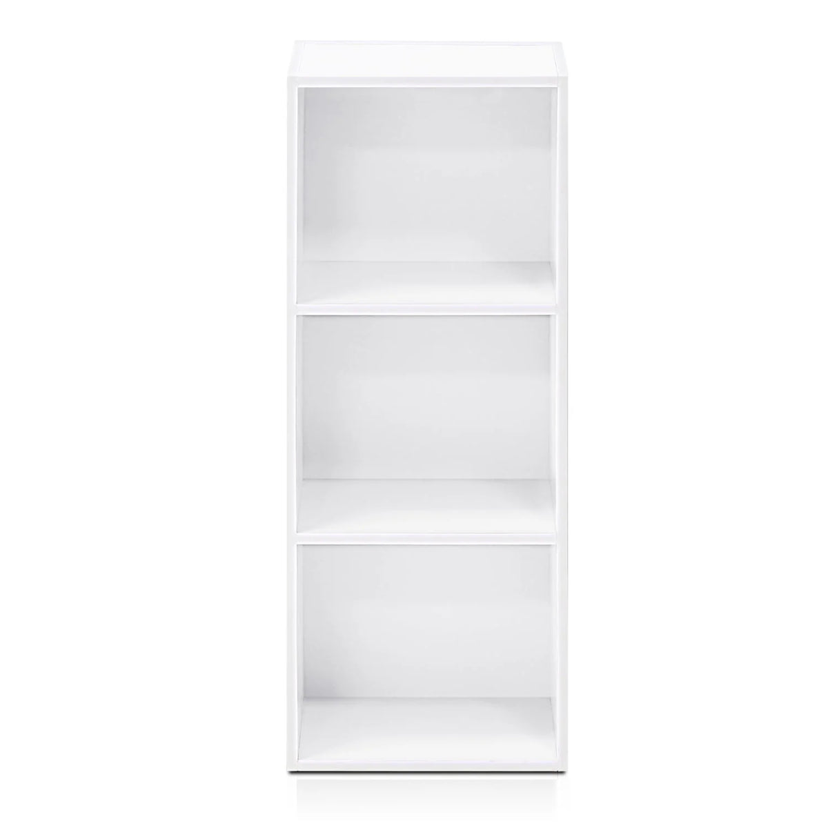 White 3 Tier Open Shelf Bookcase K31952