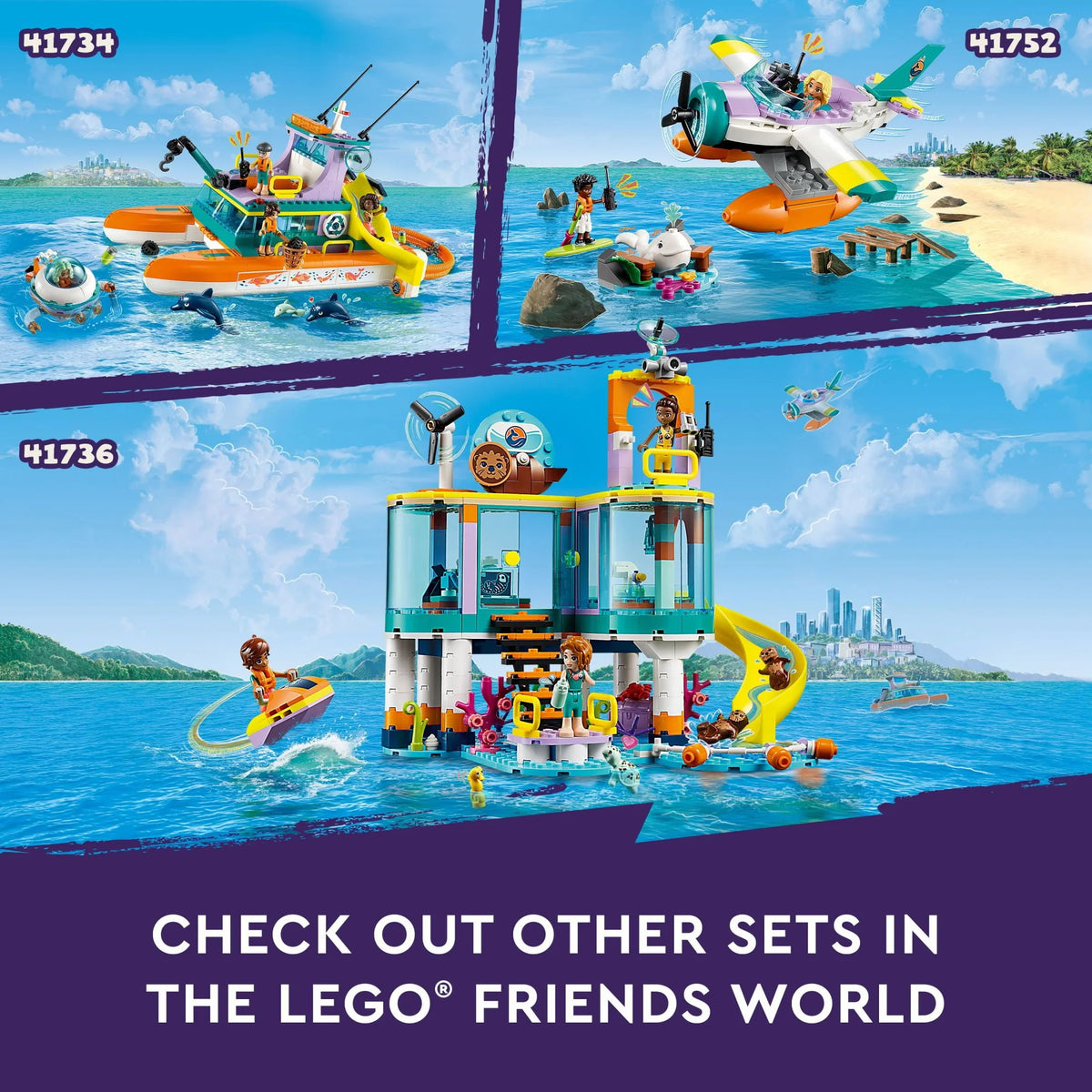 Sea Rescue Center Building Toy with 3 Mini-Dolls E4848
