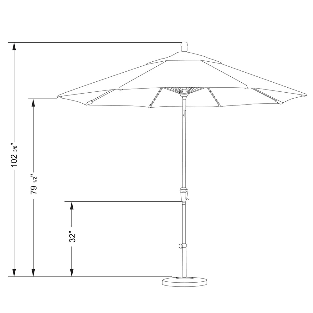 9 ft. Auto Tilt Aluminum Patio Umbrella M424843