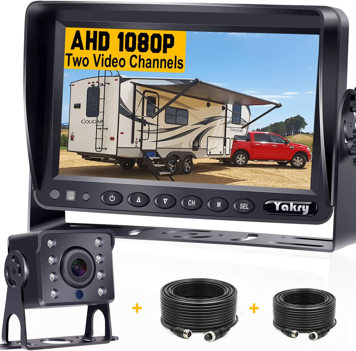 HD 1080P 7 Inch Monitor Backup Camera Kit Q184