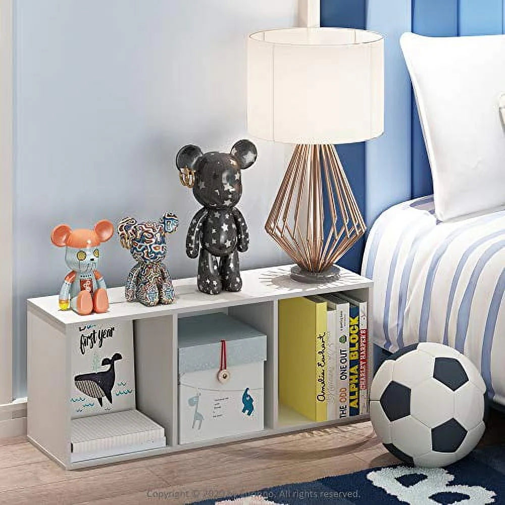 White 3 Tier Open Shelf Bookcase K31952