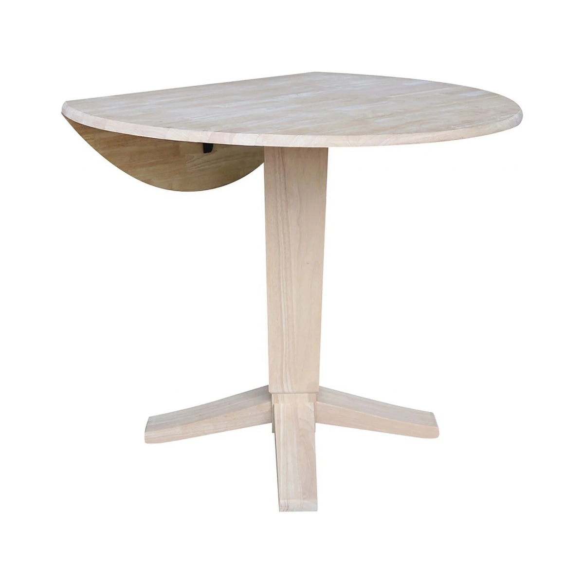 42" Round Solid Wood Drop Leaf Counter Height Dining Table I931387