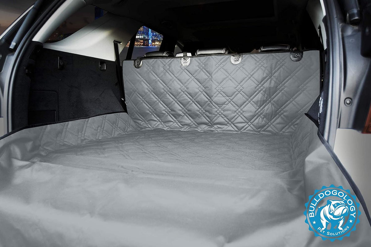 X-Large Black Waterproof SUV Cargo Liner Seat Cover for Dogs with Bumper Flap G25413