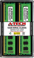 16GB DDR3 / DDR3L 1866MHz Desktop Memory Kit (2 x 8GB) PC3-14900 Non-ECC Unbuffered DIMM 240-Pin 2Rx8 1.35V Low Voltage Dual Rank RAM O4078