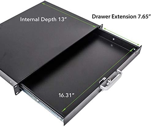 19 Inch Rack Mount Lockable Deep Drawer 1U K5581
