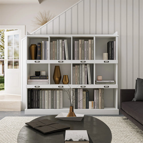 10-shelf Brown Bookcase S838