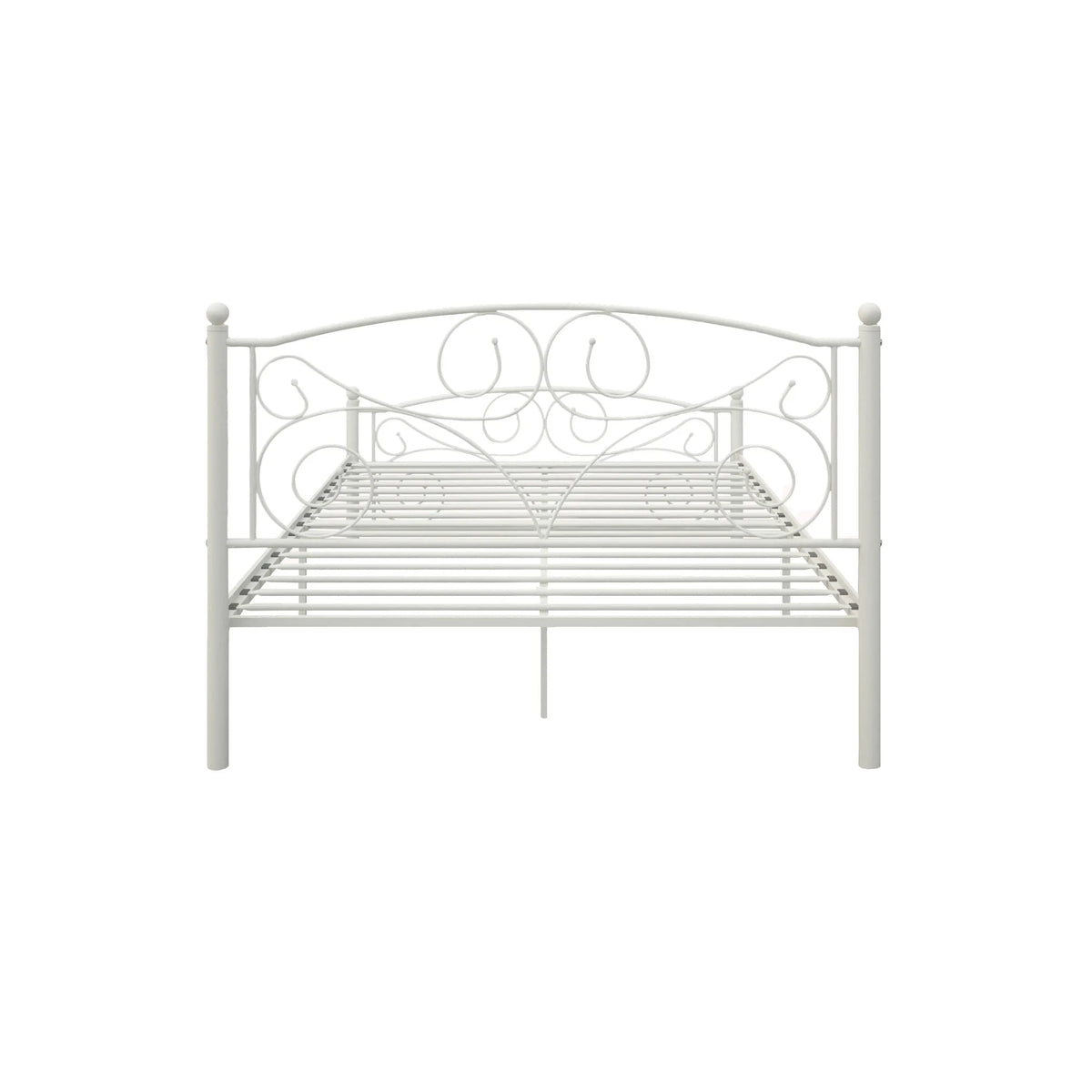 Queen Size Metal Bed Frame with Headboard and Footboard O924709
