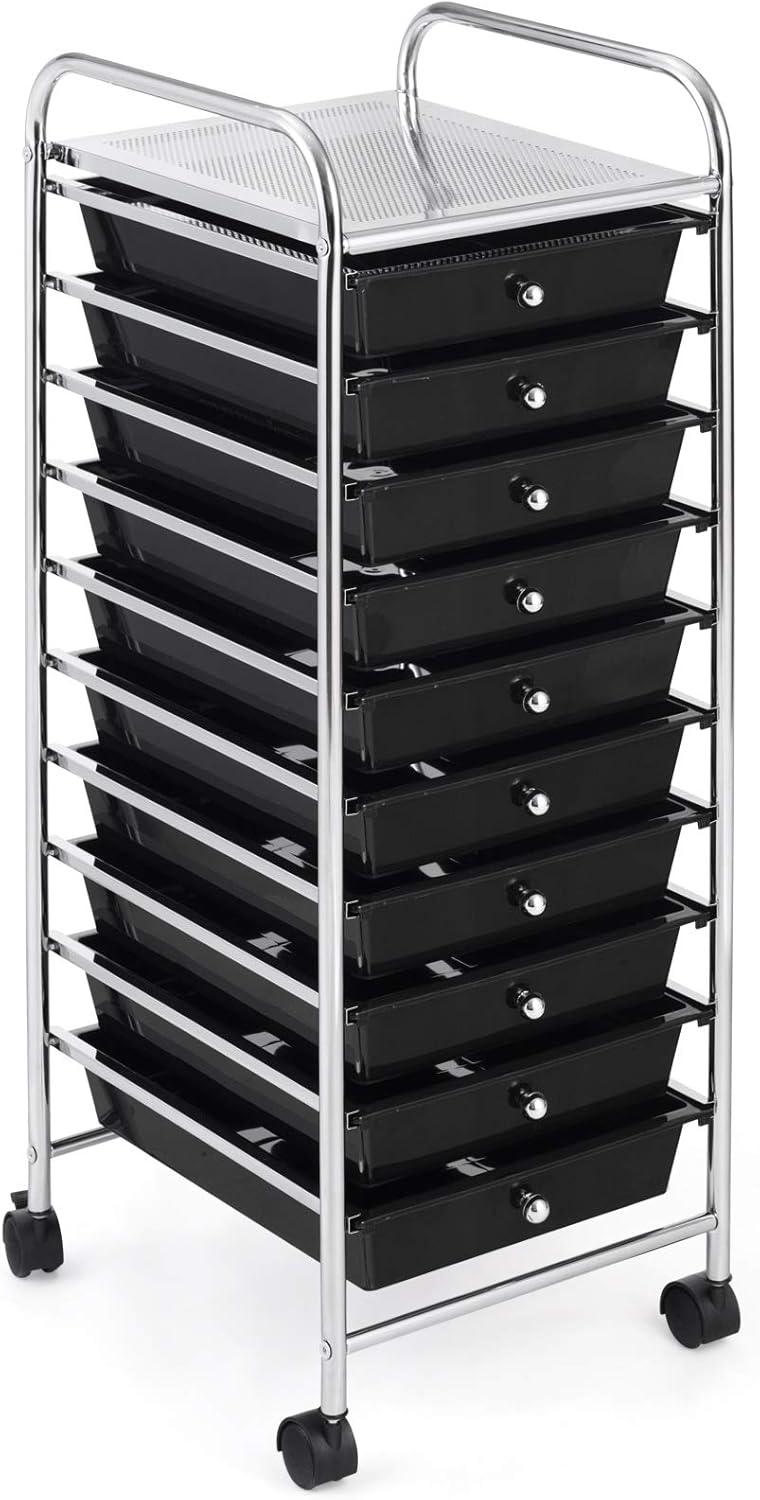 10 Drawer Rolling Storage Cart V94930