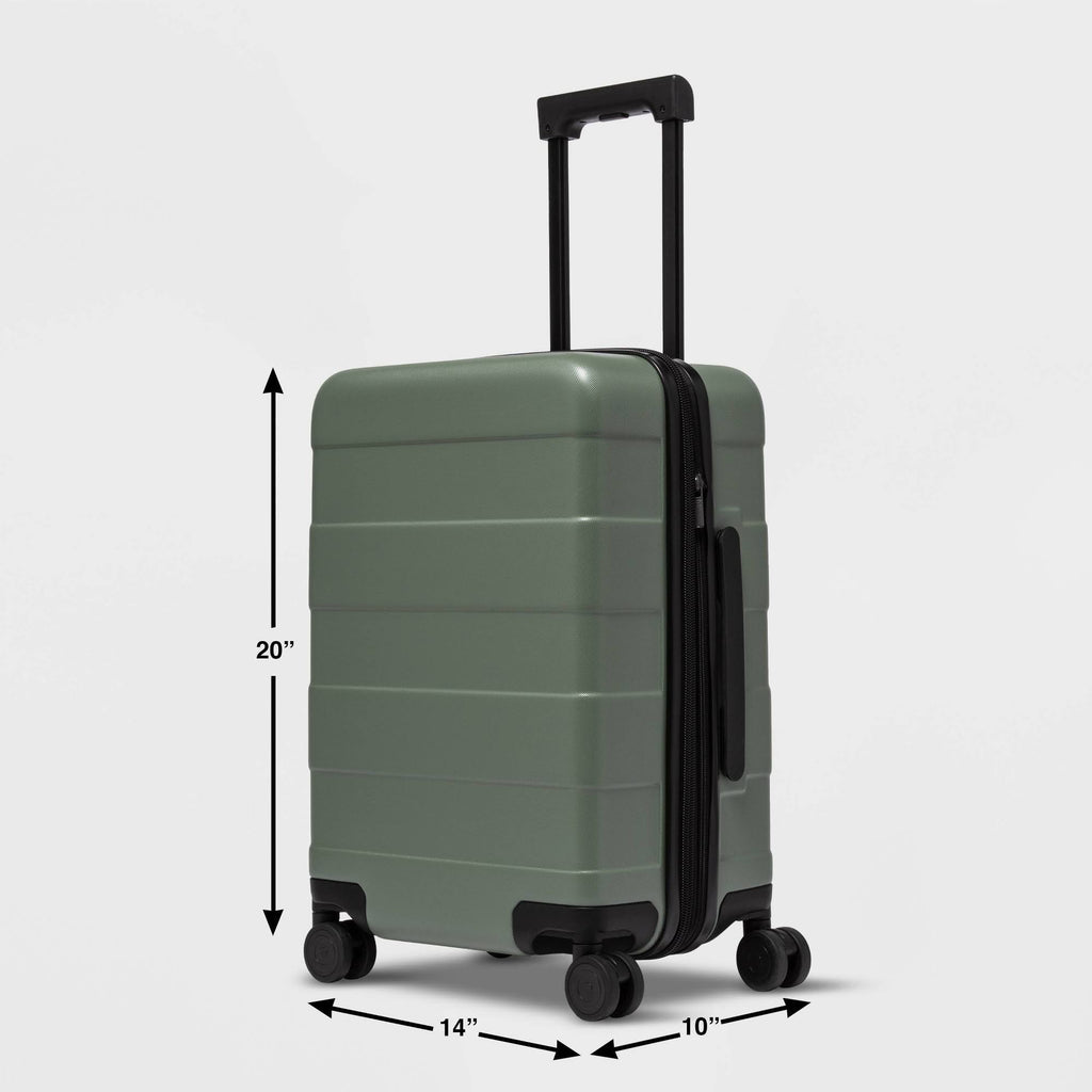 20x22 Carry on Spinner Suitcase Green T98787