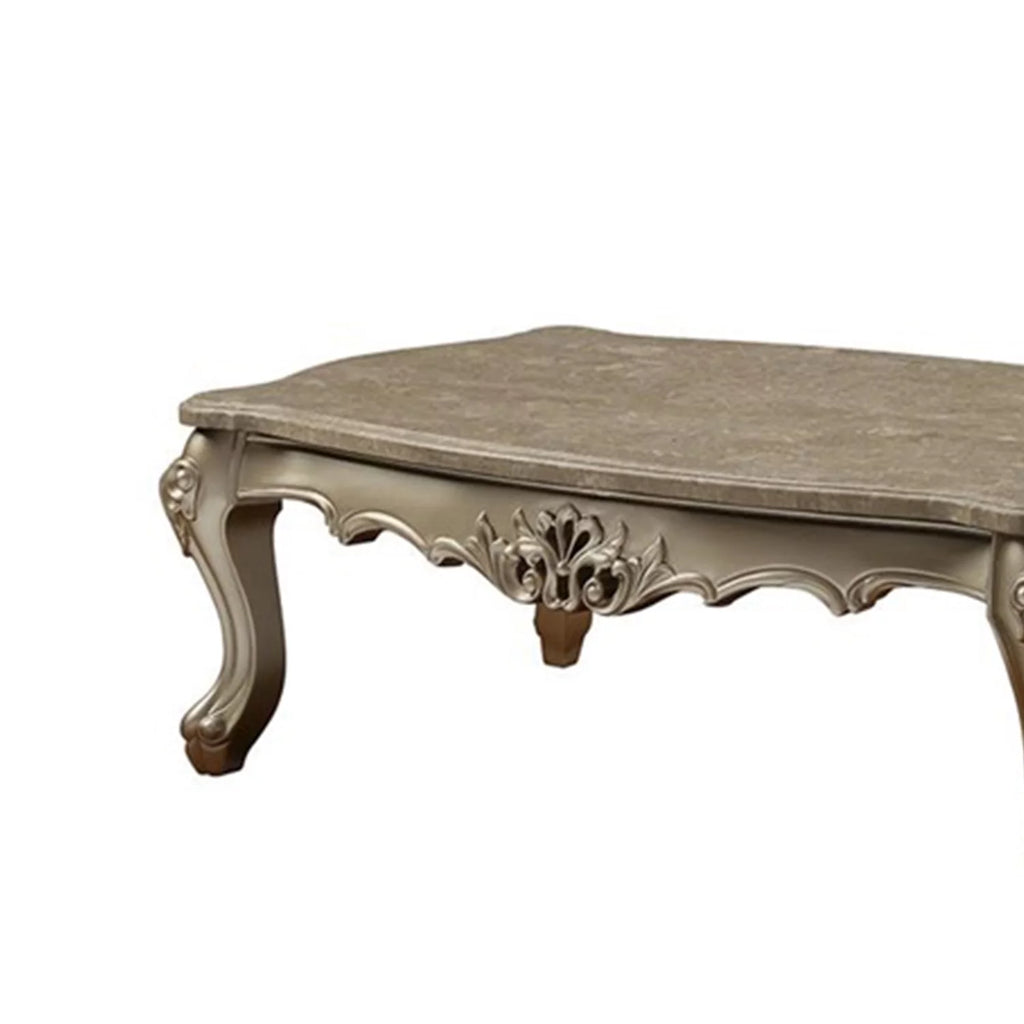 Marble Top Wooden Coffee Table V40548