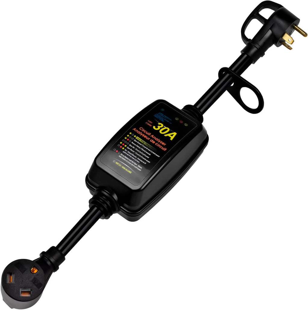 30 Amp Surge Protector with Waterproof Cover Circuit Analyzer Power Guard Pack of 2 S547