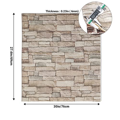 10 Pack Self-Adhesive Faux Stone Wall Panel T4921