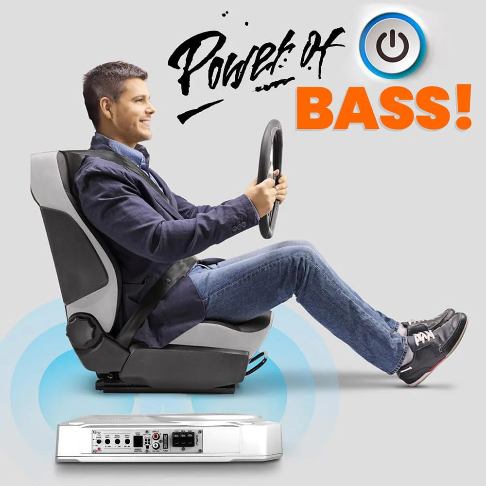 10-Inch Low-Profile Amplified Car Subwoofer W3841