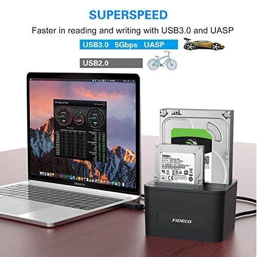 Hard Drive Docking Station, USB 3.0 SATA Dual Bay for 2.5 & 3.5 Inch HDD/SSD E816923