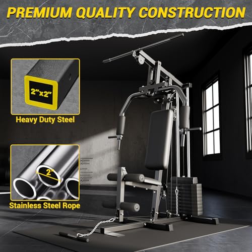 100LBS Weight Stack Multifunctional Home Gym Machine C18536