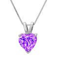 18K White Gold Amethyst Pendant with 16" Chain M785667