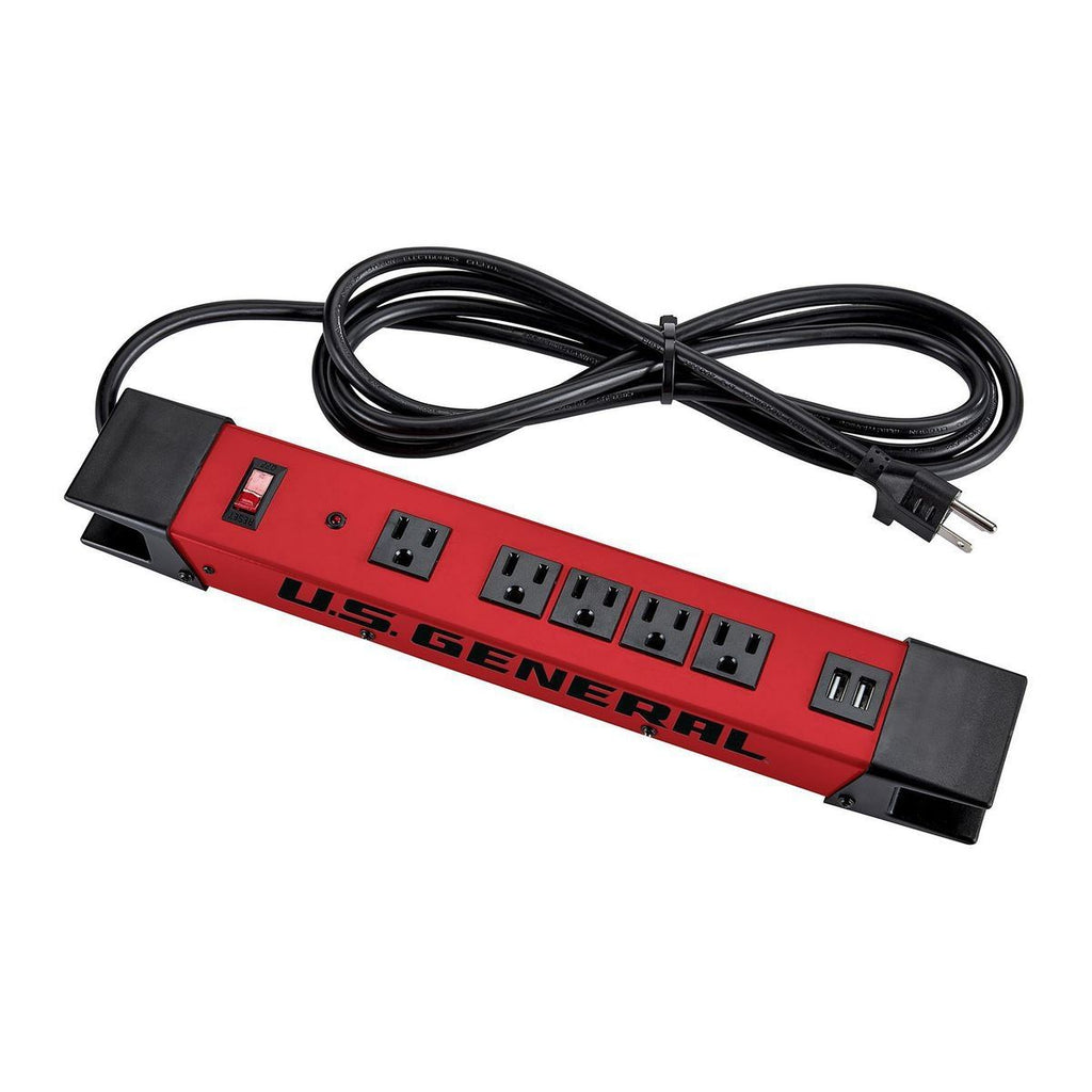 5-Outlet Magnetic Power Strip with 2 USB Ports S835146