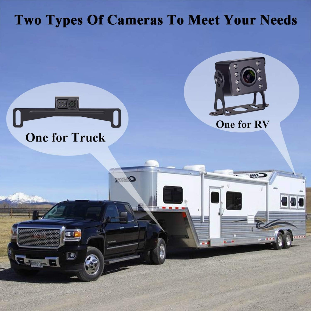 HD 1080P 7 Inch Monitor Backup Camera Kit Q184