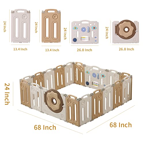 18 Panel Foldable Baby Playpen U932920