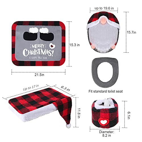 Set of 5 Toilet Seat Cover and Rug Set A247