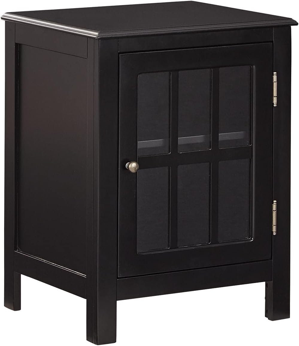 White Modern Farmhouse Accent Cabinet End Table X402799