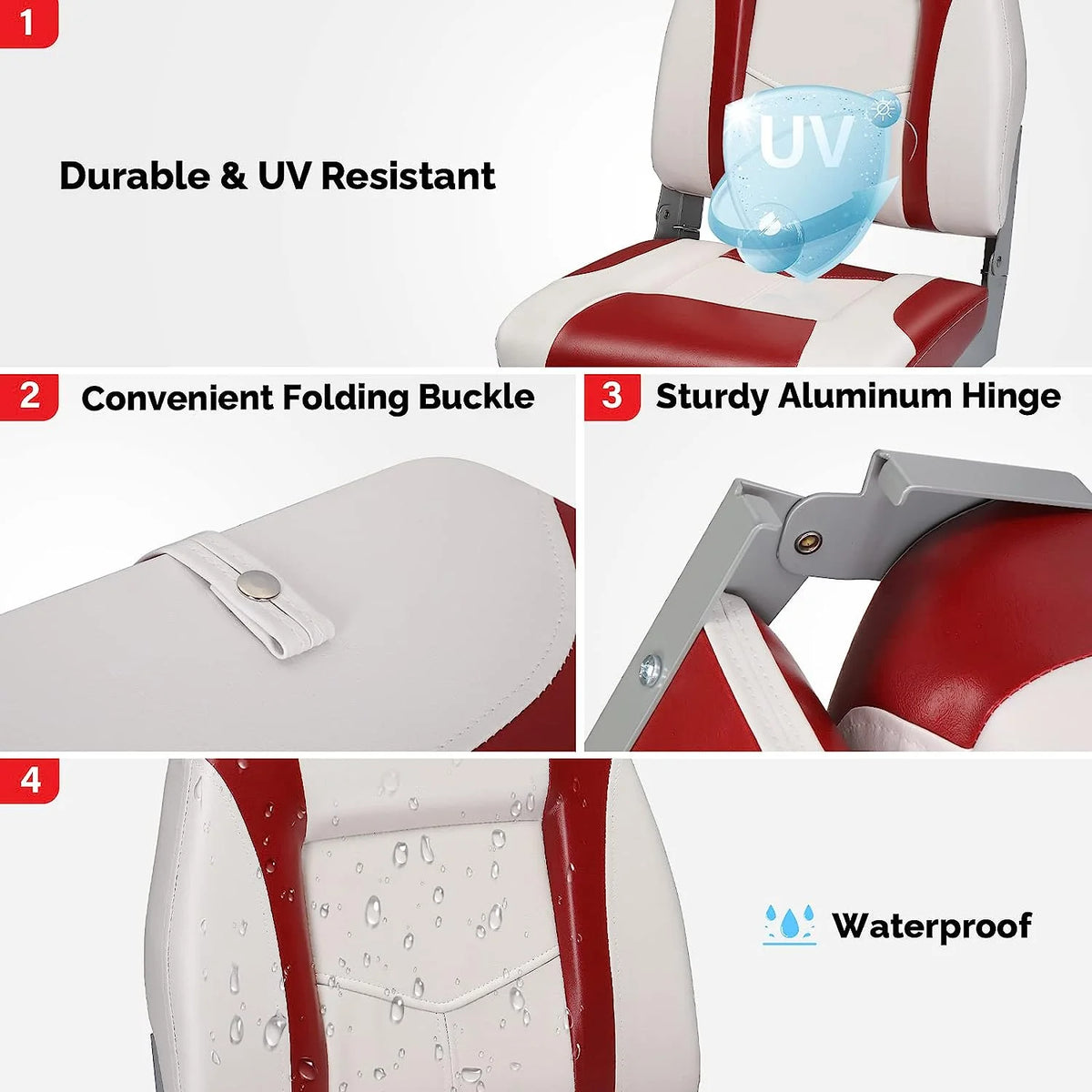 Folding Boat Seats 2 Pack Waterproof D74665