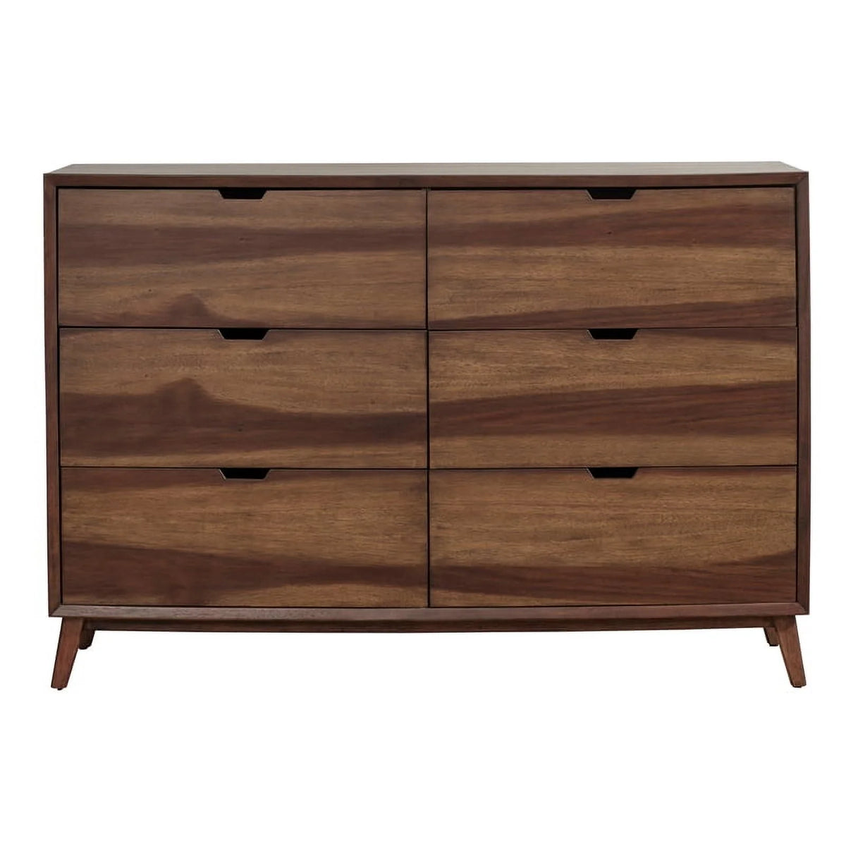 Caramel Brown Wood Double Drawer Dresser X5828