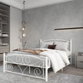 Queen Size Metal Bed Frame with Headboard and Footboard O924709