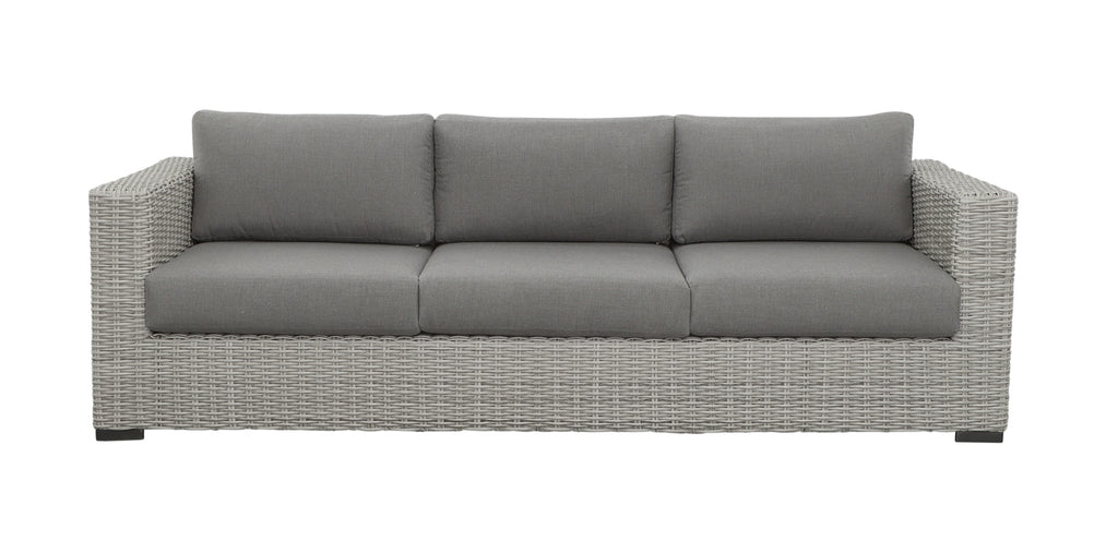 HDPE Resin Wicker Outdoor Sofa with Solution-Dyed Acrylic Covers U276