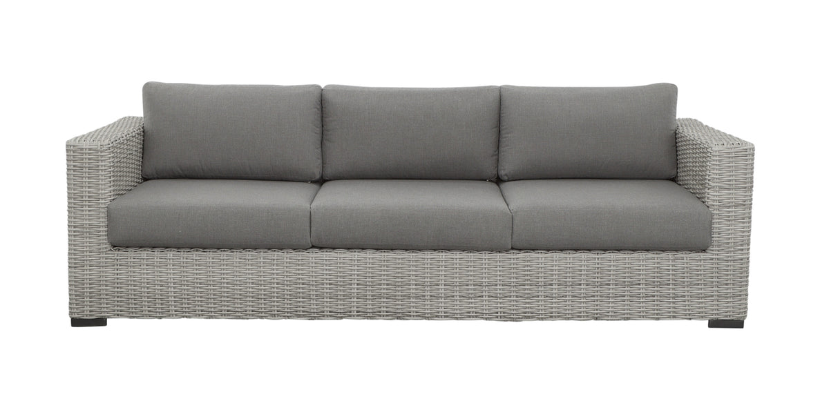 HDPE Resin Wicker Outdoor Sofa with Solution-Dyed Acrylic Covers U276