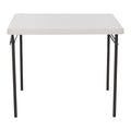 37 inch Square Folding Table White Granite N444