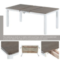 7 Piece Wooden Dining Table Set with 6 Upholstered Chairs V804790