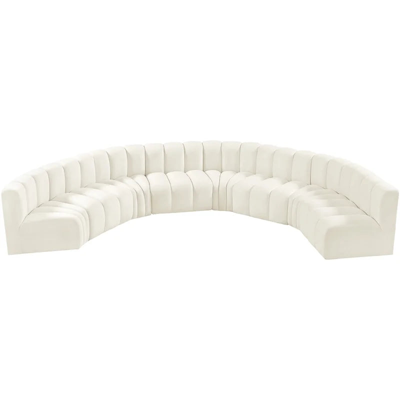 Cream Velvet Modular Sofa U578922