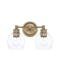 Aged Brass 2 Light Vanity D887481