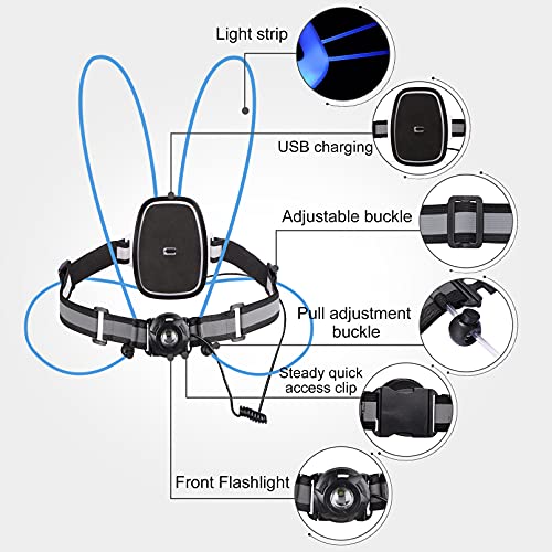 Rechargeable USB LED Reflective Vest for Running B4204