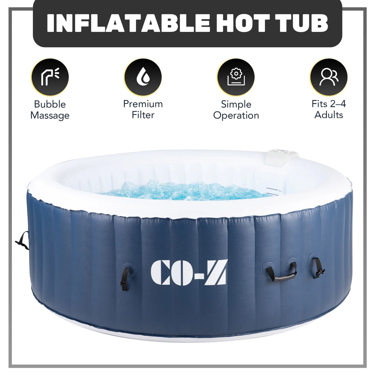 4-6 Person Blow-Up Hot Tub with Air Jets S746