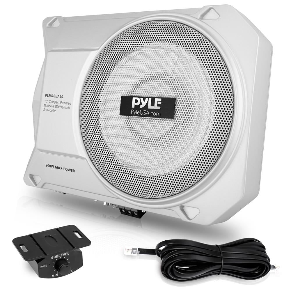 10-Inch Low-Profile Amplified Car Subwoofer W3841