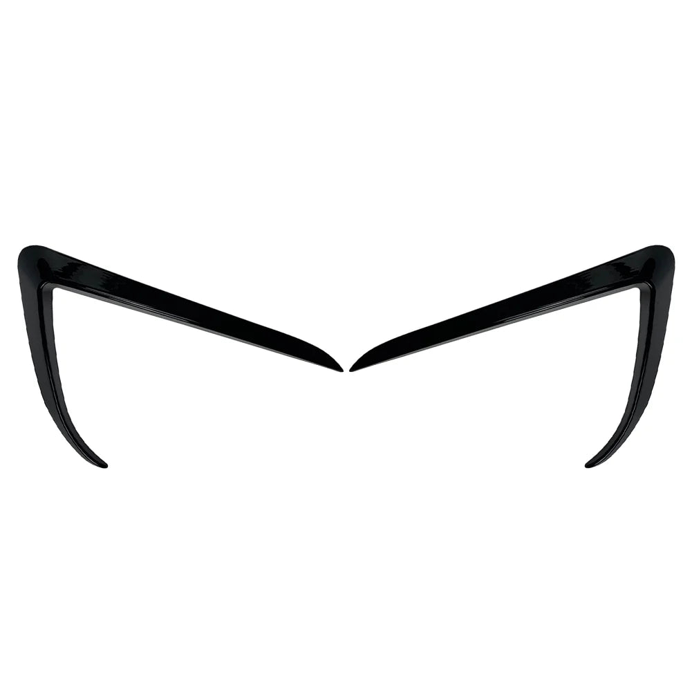 2PCS Car Front Fog Light Eyebrow Cover Trim Black I607