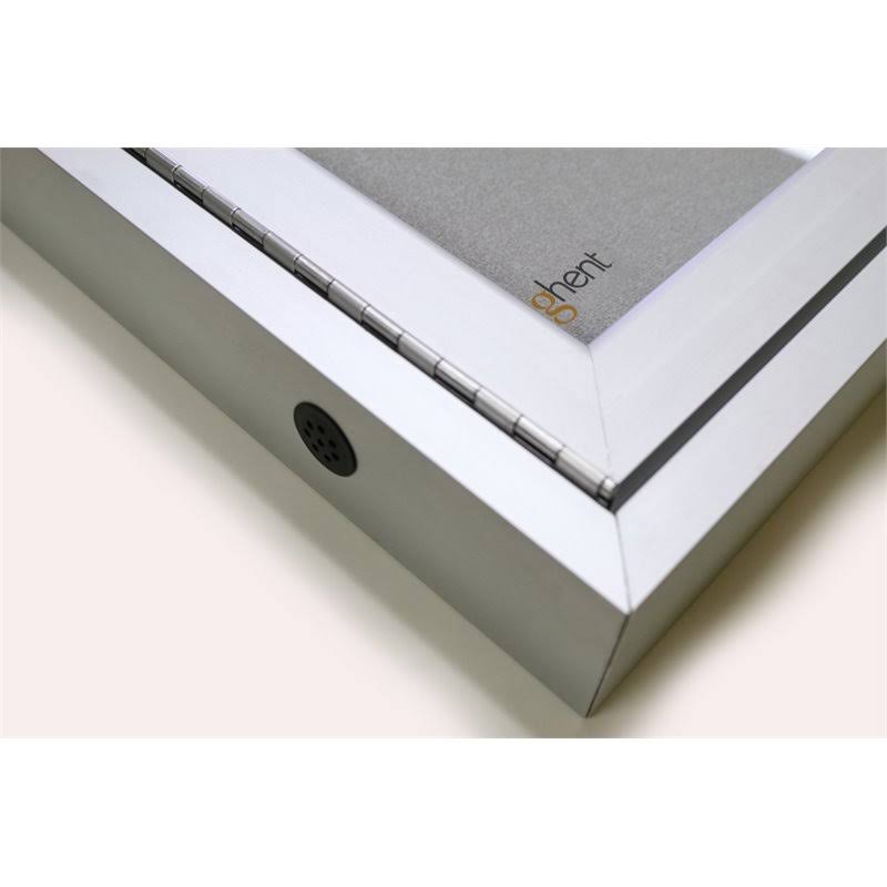 Navy 3-Door Enclosed Vinyl Bulletin Board P168