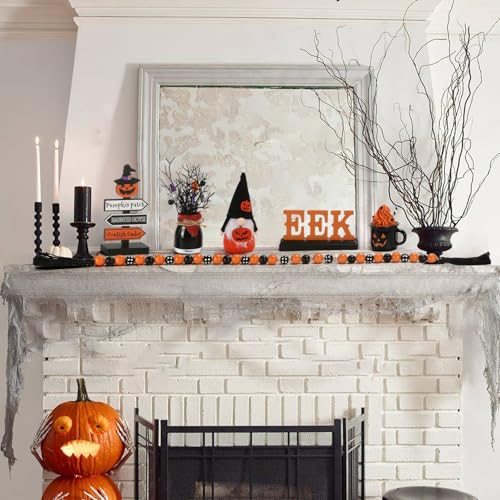 Halloween Decorations and Wooden Two Tiered Tray Stand G20869
