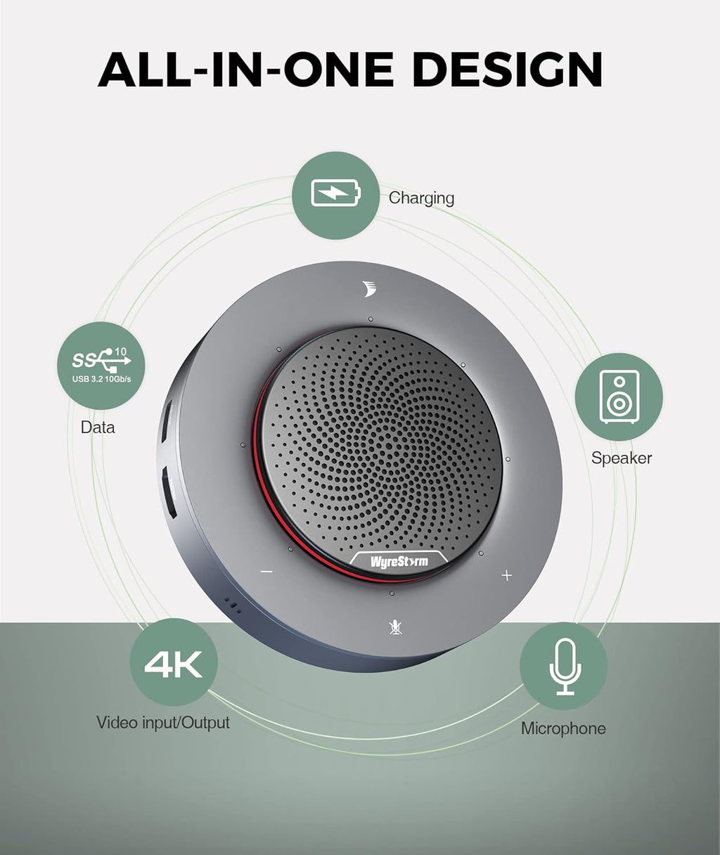 Conference Speaker with 4 Noise-canceling Mics and USB-C Docking Function V760