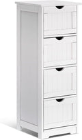 White 4 Drawer Wood Bathroom Storage Cabinet Z318
