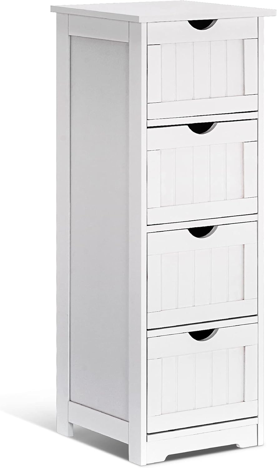 White 4 Drawer Wood Bathroom Storage Cabinet Z318