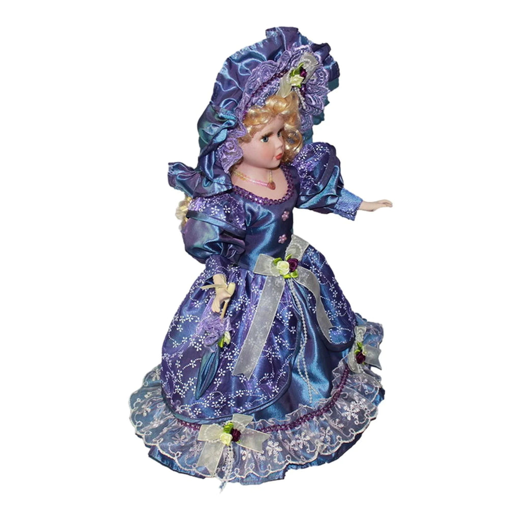 Violet Porcelain Dollhouse Lady with Dress G684361