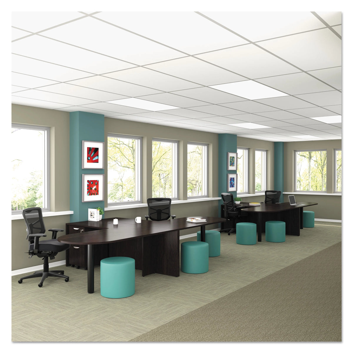 Black Mesh Mid-Back Multifunction Chair I94172