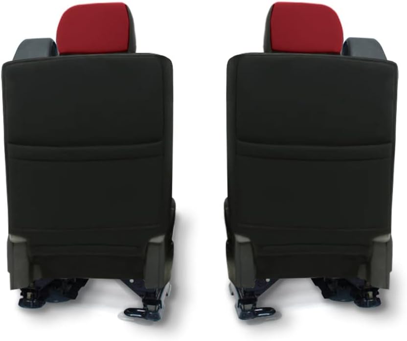 Red Rose & Black Neoprene Front Seat Covers for Ford F150 Pickup Truck K5183