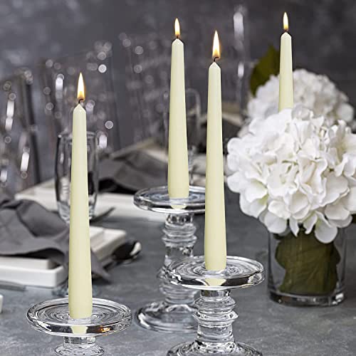 Ivory Taper Candles 100 Count 10 Inch Cotton Wick Z6277